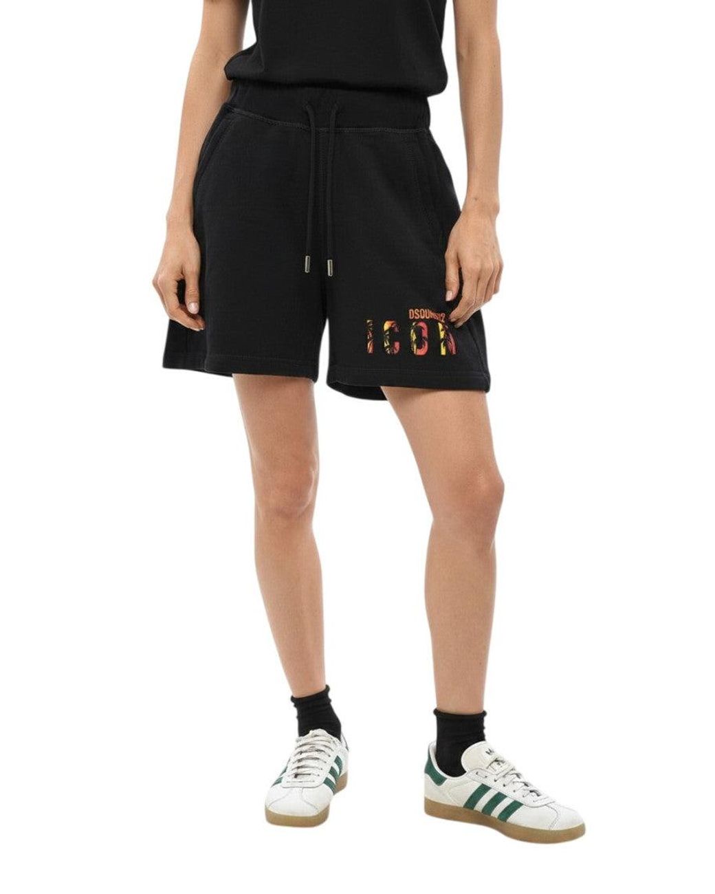 DSquared² Black Graphic Shorts