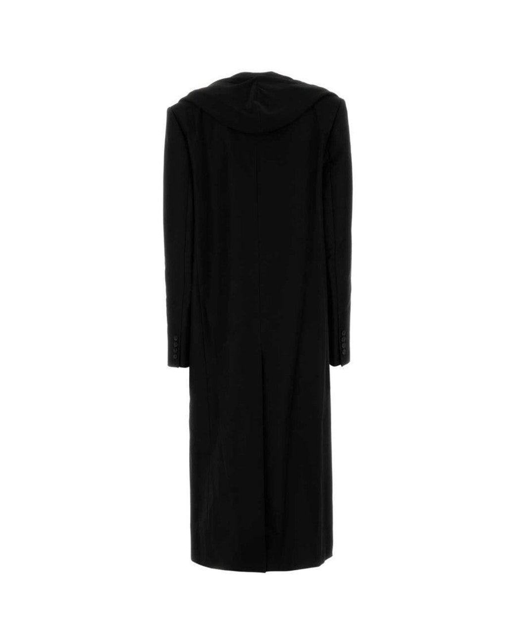 Y. Project Black Draped-Detail Coat