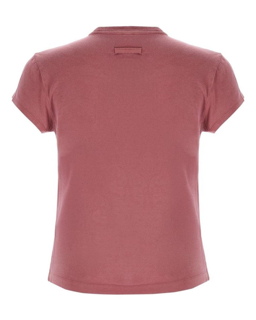 Jean Paul Gaultier Pink Graphic Crew Neck T-Shirt