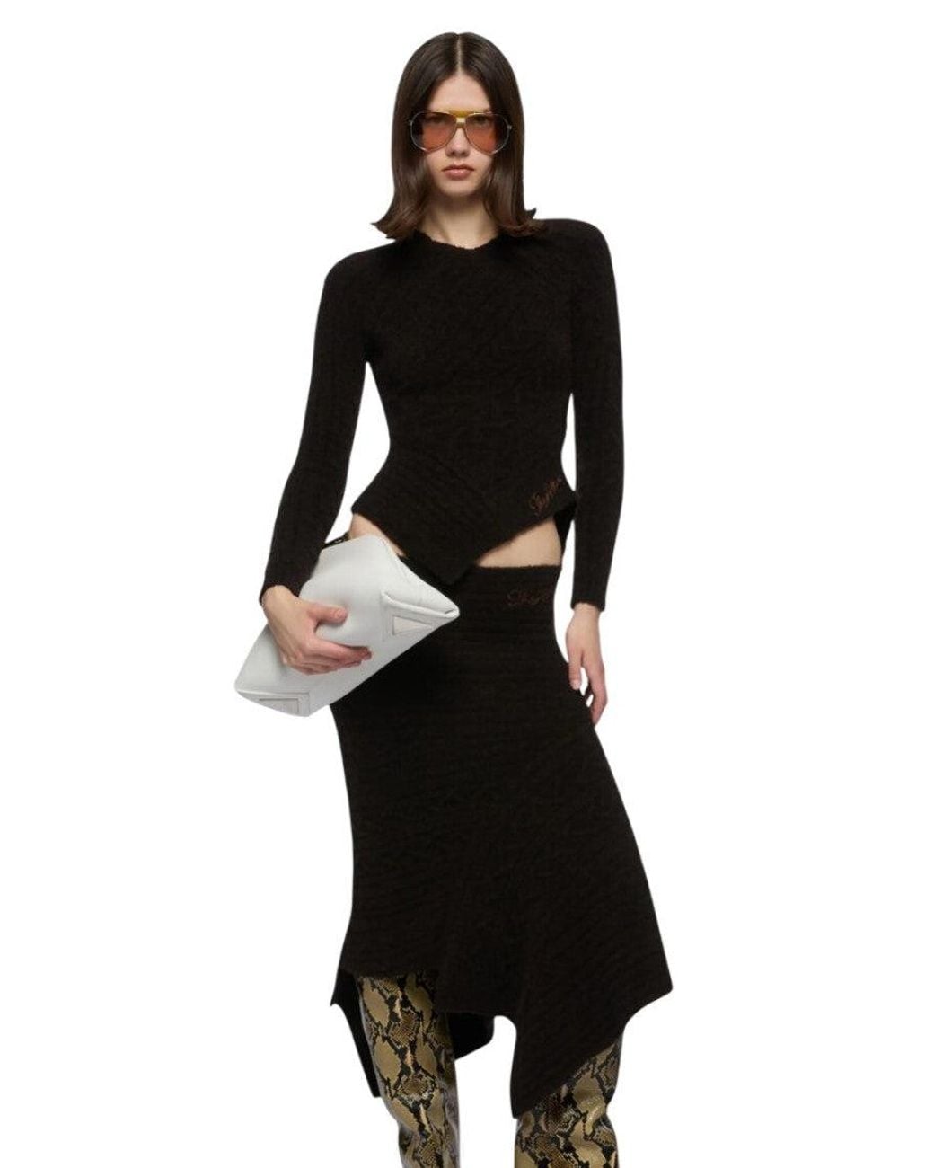The Attico Black V Neck Sweater