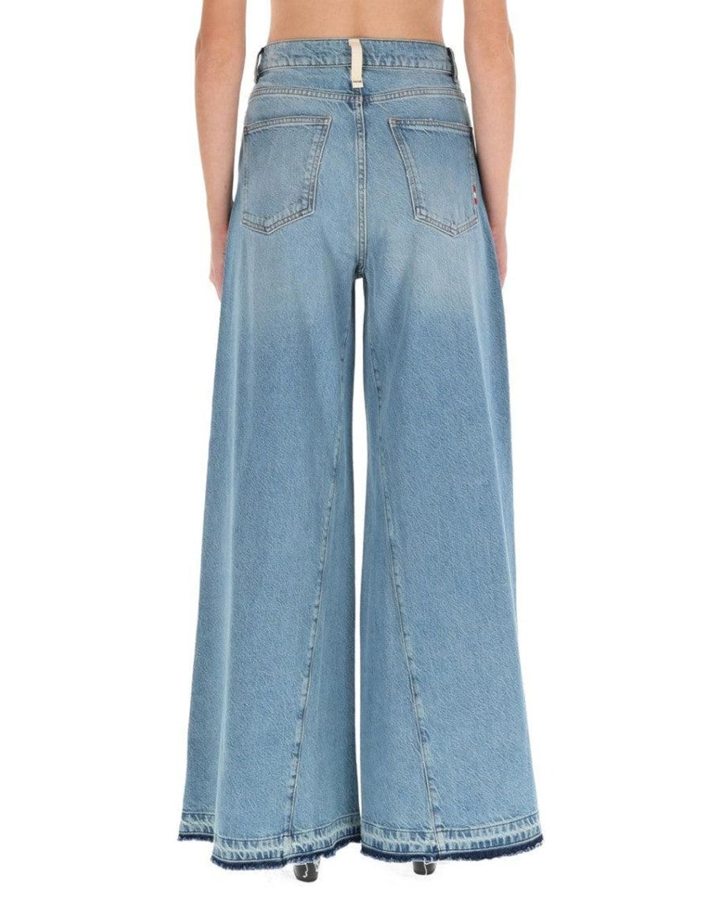 AMISH Blue Denim Loose High Rise Jeans