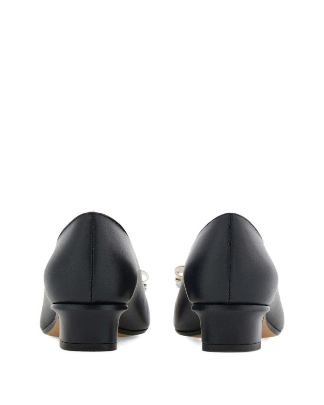 Ferragamo Black Slip On Pumps