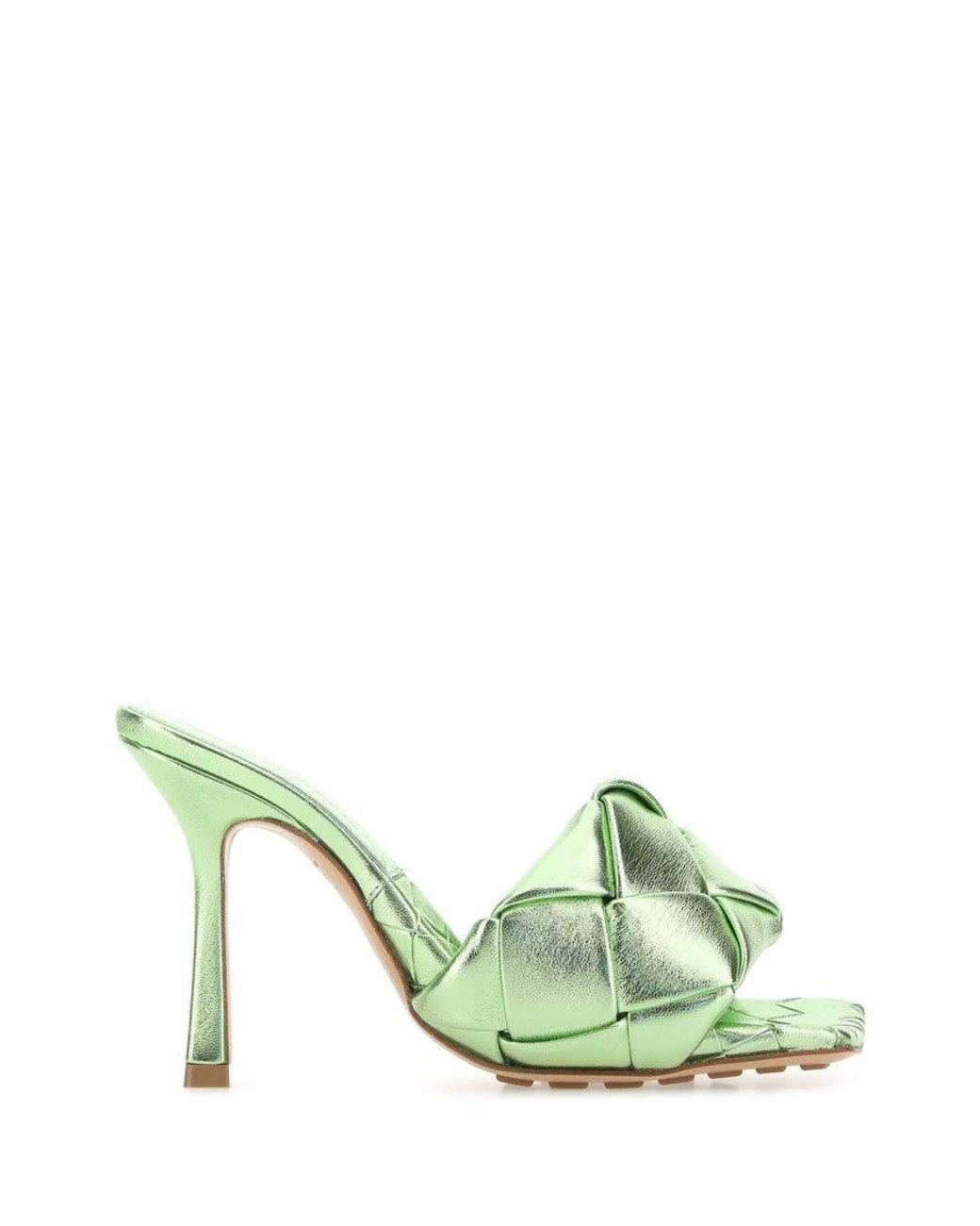 Bottega Veneta Green Light Nappa Leather Lido Heels