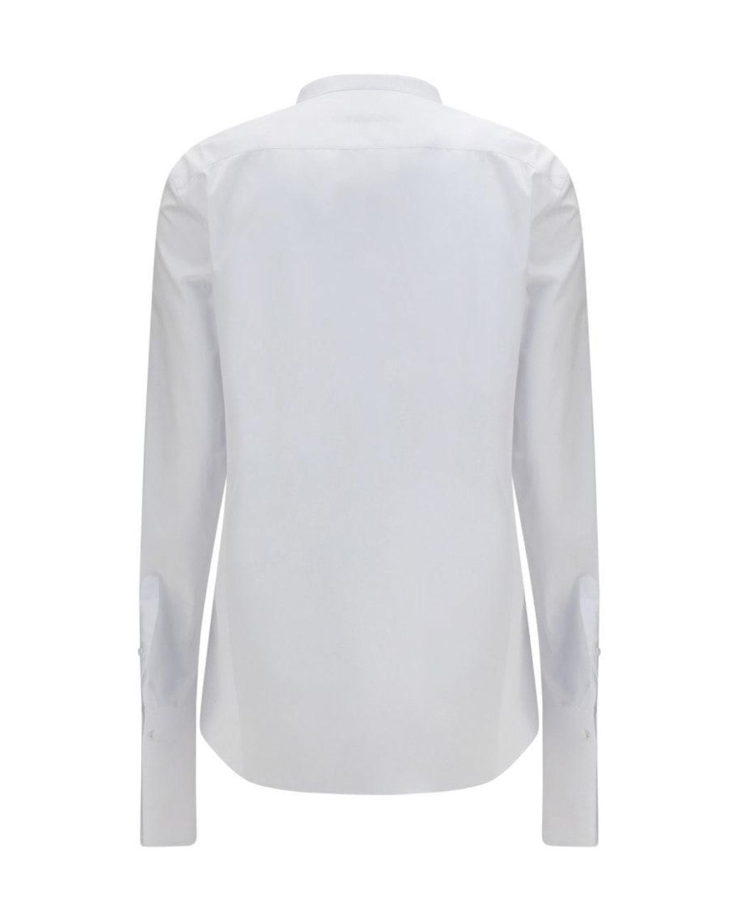 Fendi White Slim Embroidered Shirt