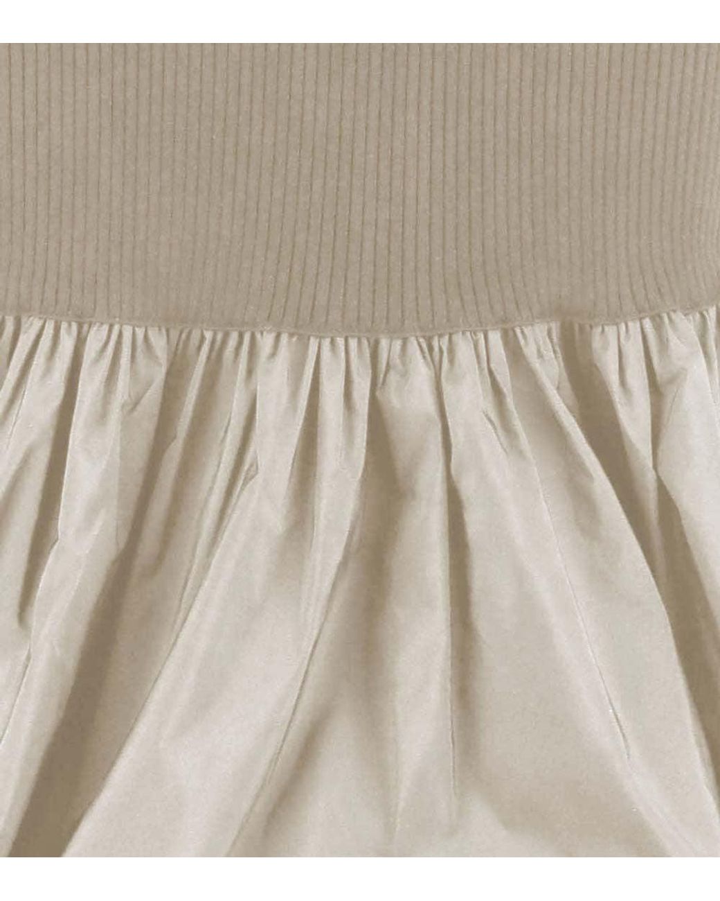 Patou Natural Ruffled Knitted Midi Dress