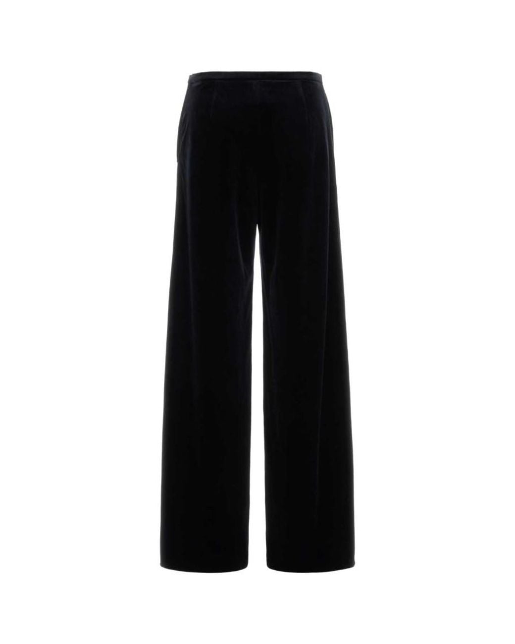 Alberta Ferretti Black Flared Flat Front Pant