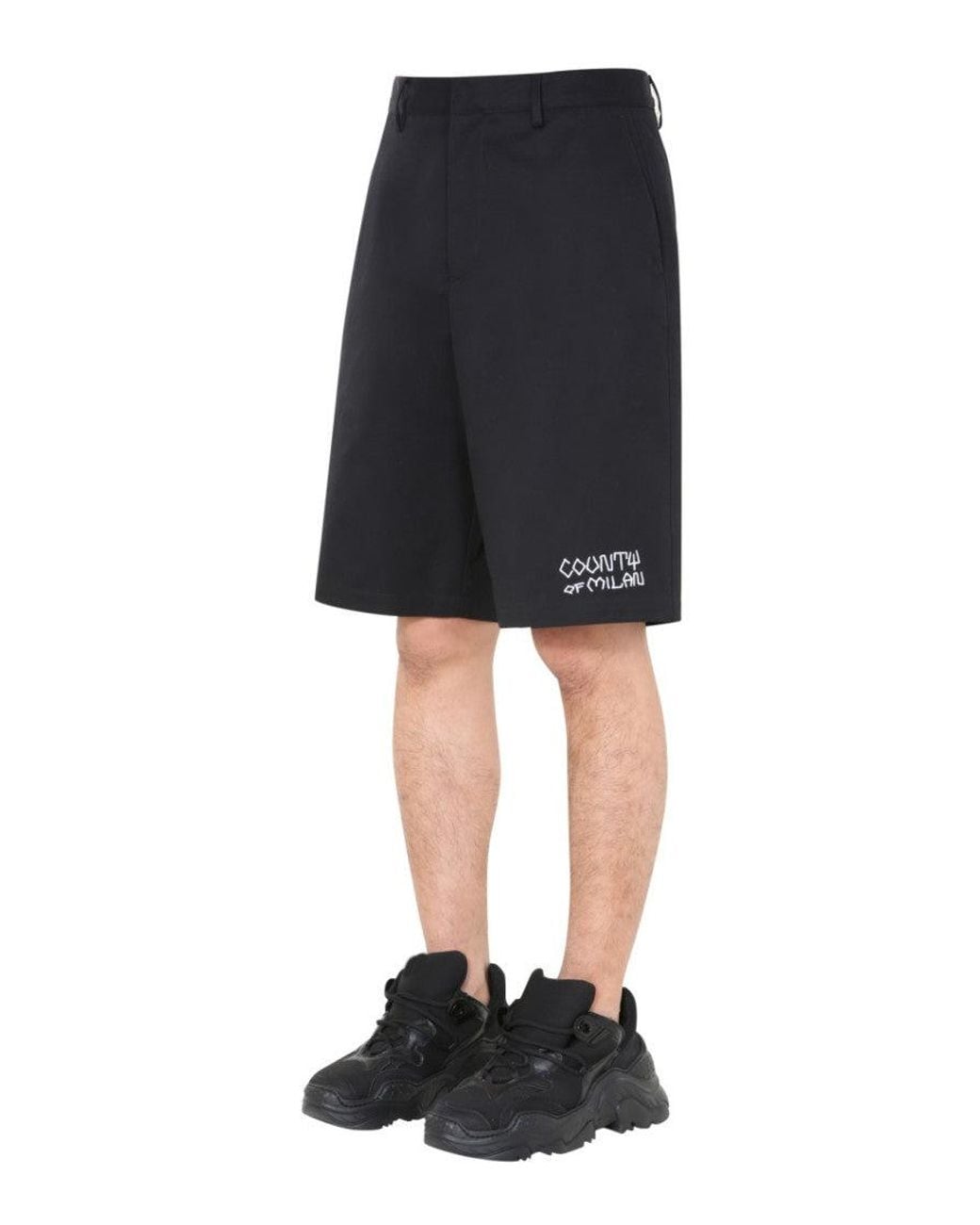 Marcelo Burlon Black Country Bermuda for men