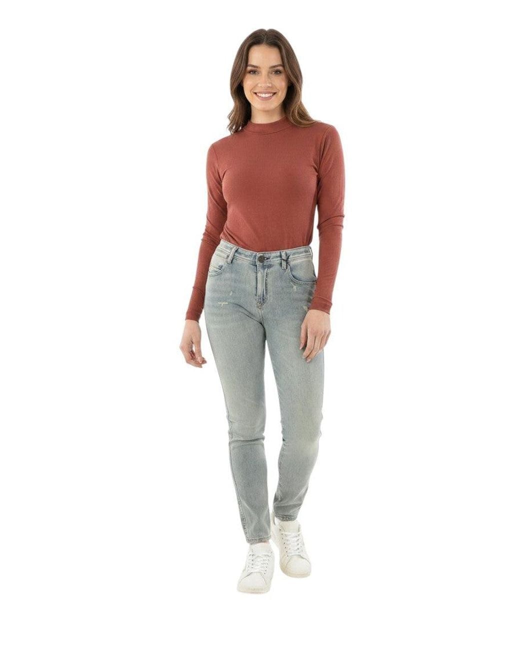DIESEL Red Skinny Mid Rise Jeans