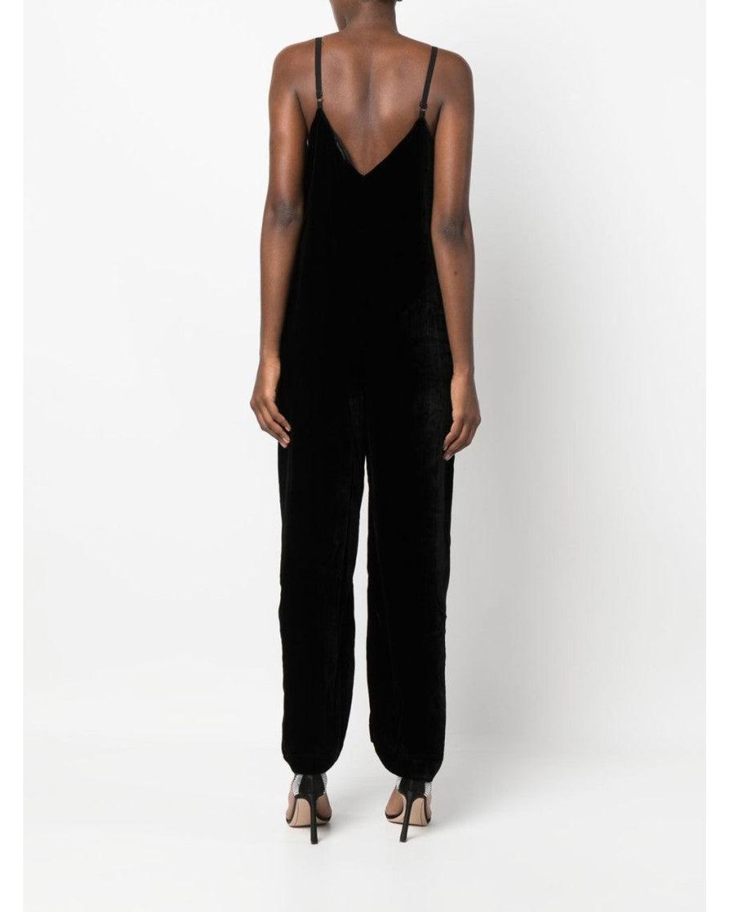Gold Hawk Black Velvet Jumpsuit