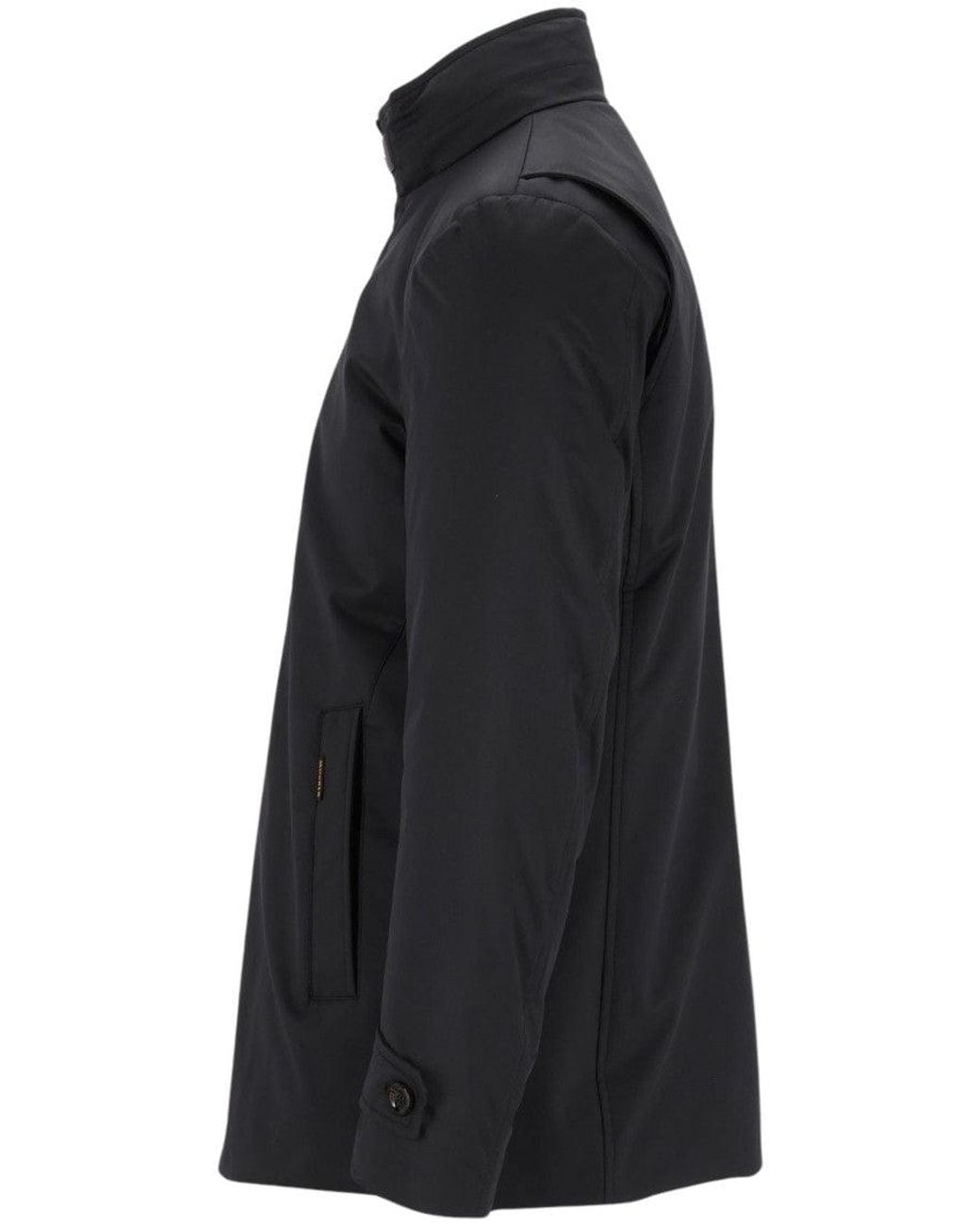 Moorer Black Dark Quilted Jacket for men