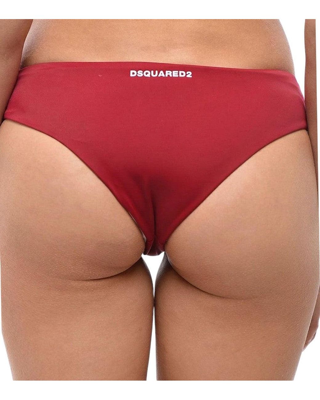 DSquared² Red Logo Swimwear