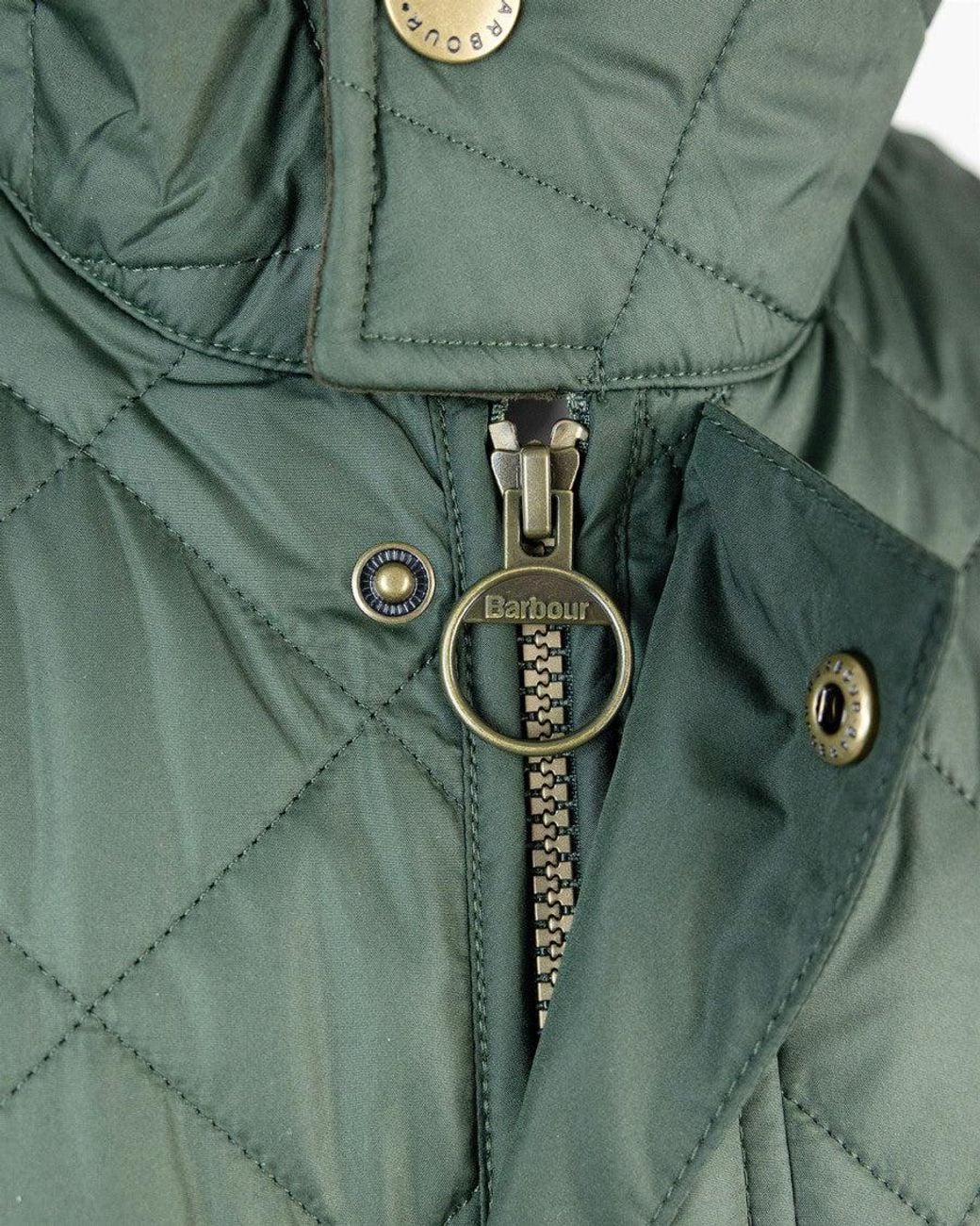 Barbour Green Quilted Mock Collar Jacket for men