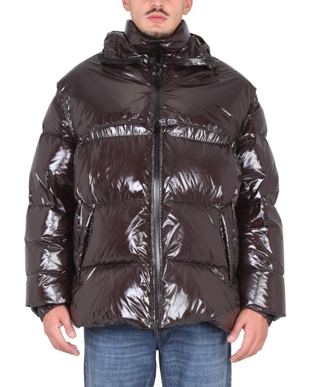 Bottega Veneta Brown Quilted Hood Jacket for men
