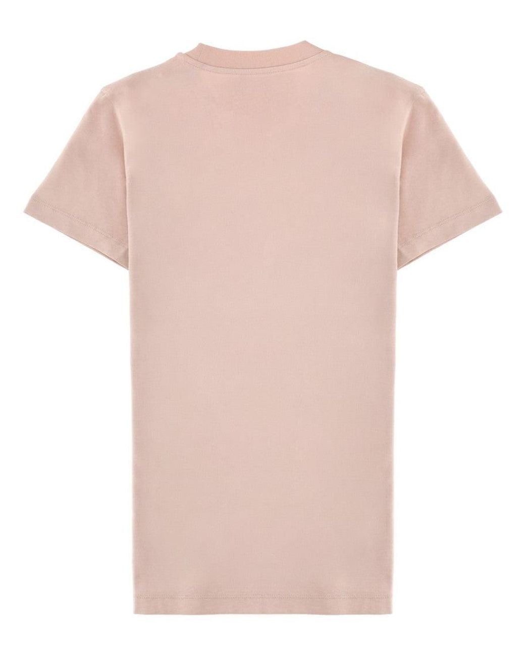 Moncler Pink Light Logo Crew Neck T-Shirt