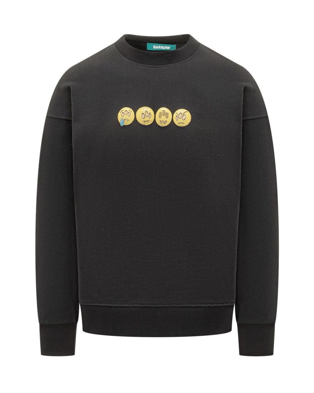 Barrow Black Crew Neck Sweatshirt for men
