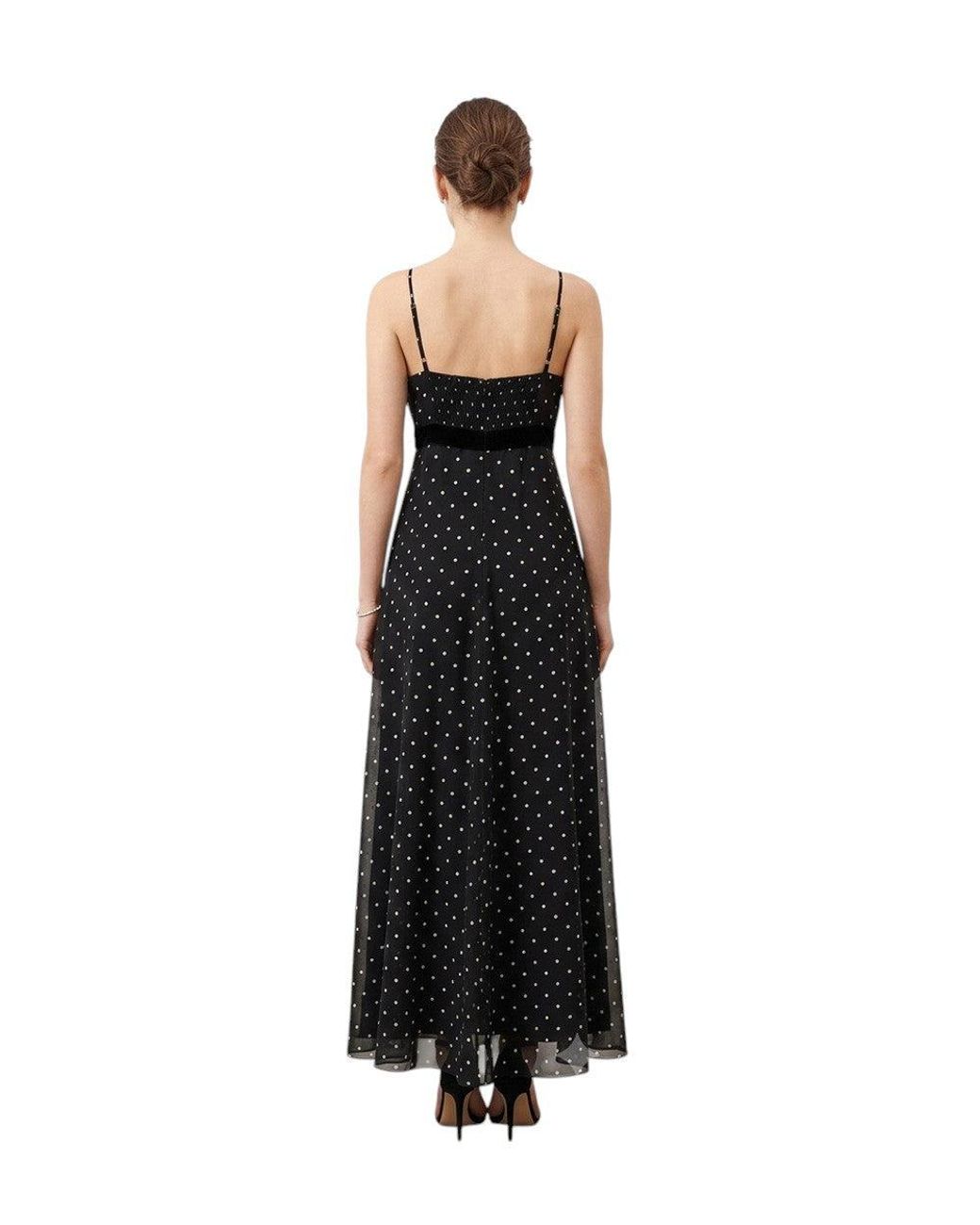 Zimmermann Black Polka Dot Ruffled Neck Dress