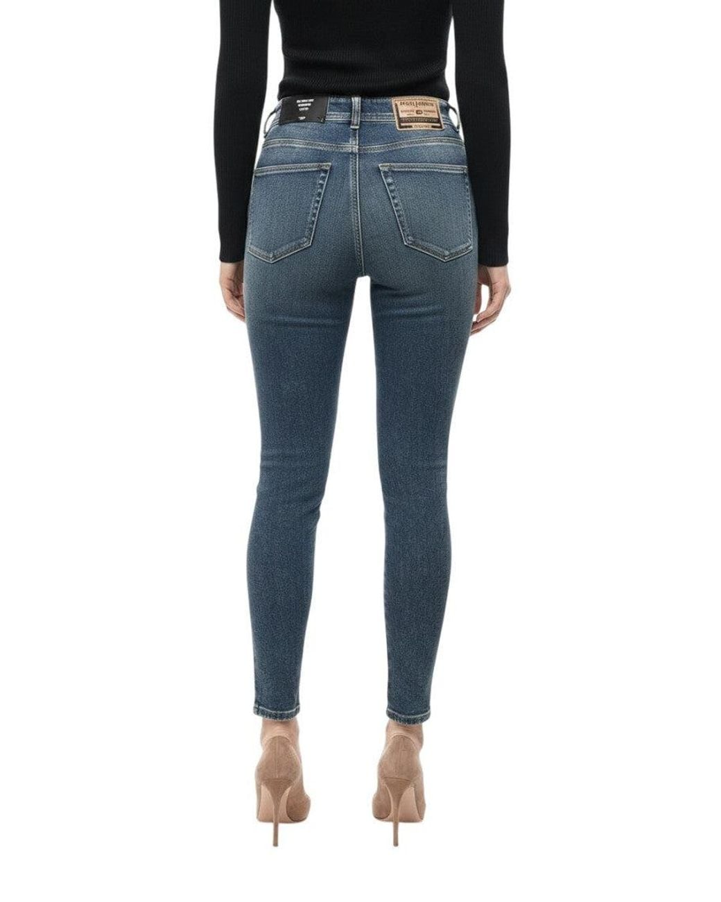DIESEL Black Skinny High Rise Jeans