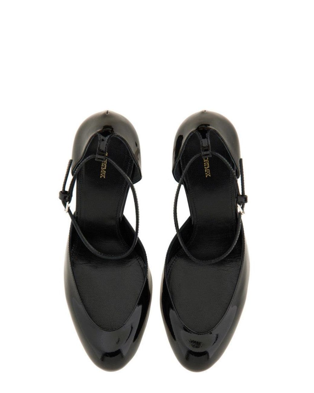 Sportmax Black Elegant Leather Mary Jane Pumps For