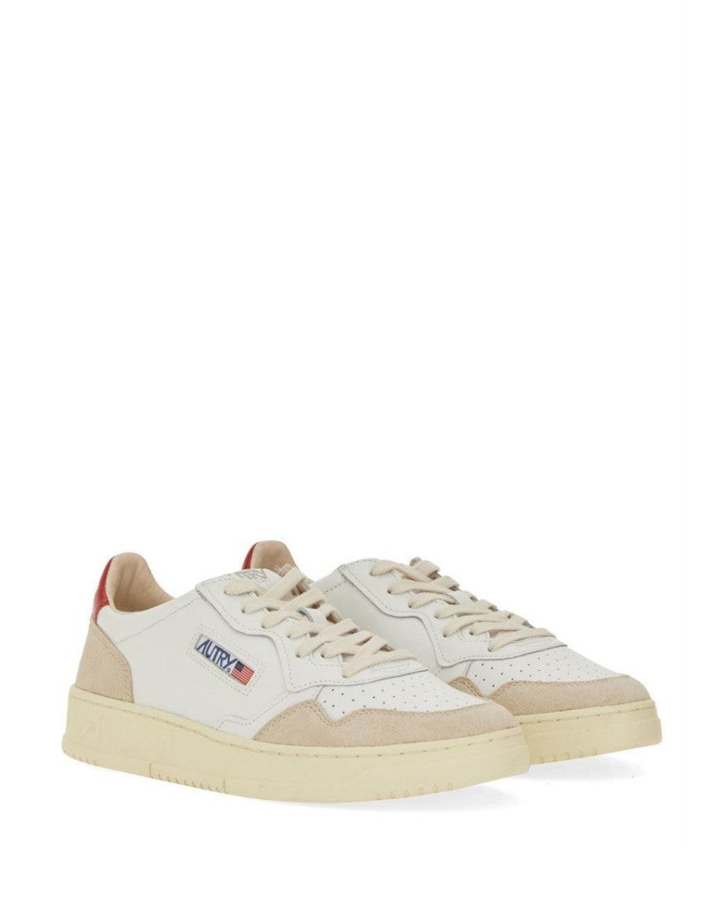 Autry White Color Block Sneakers for men