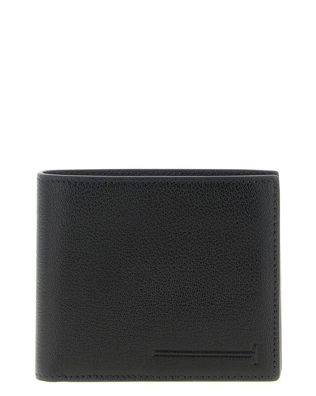 Tom Ford Black T-Line Logo Wallet for men