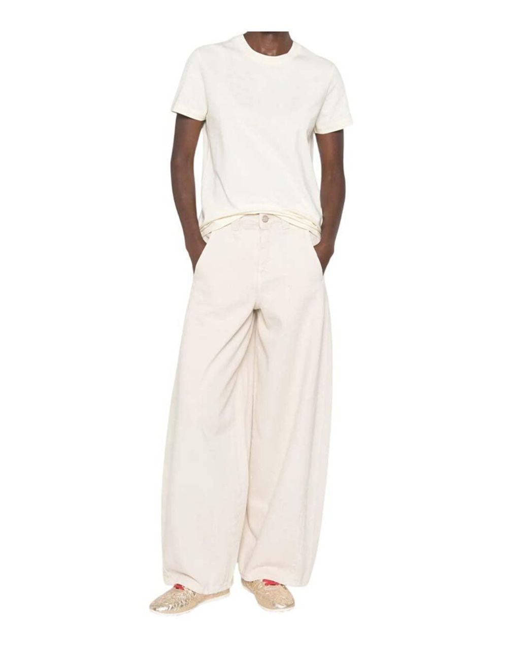 Moncler White Off Crew Neck T-Shirt