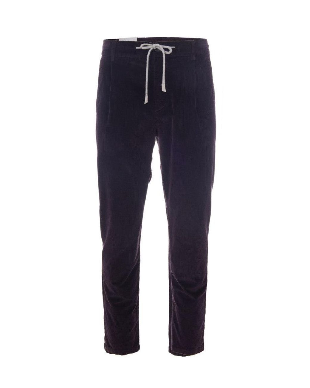 Eleventy Blue Drawstring Trousers for men