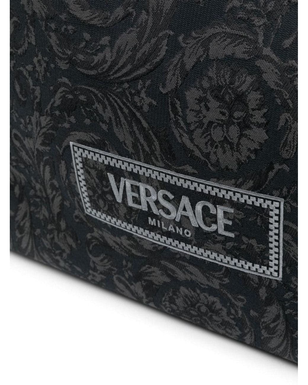 Versace Black Barocco Athena Tote Bag for men