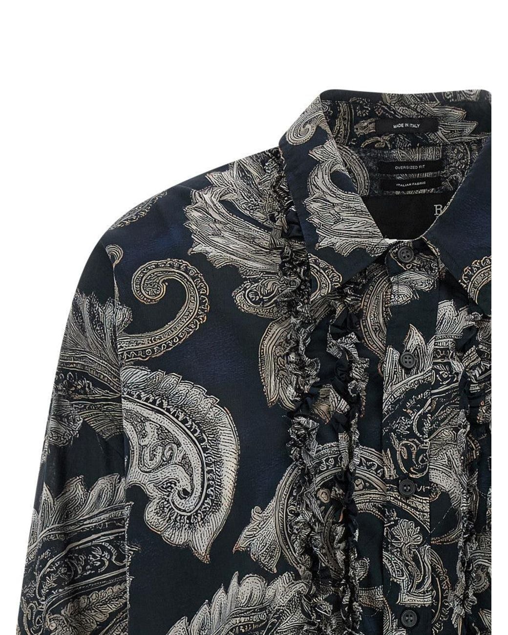 R13 Gray Cotton Blouse