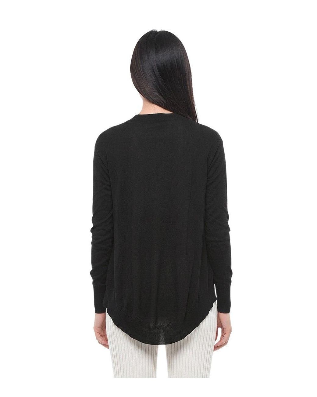 Stella McCartney Black Solid Crew Neck Sweater