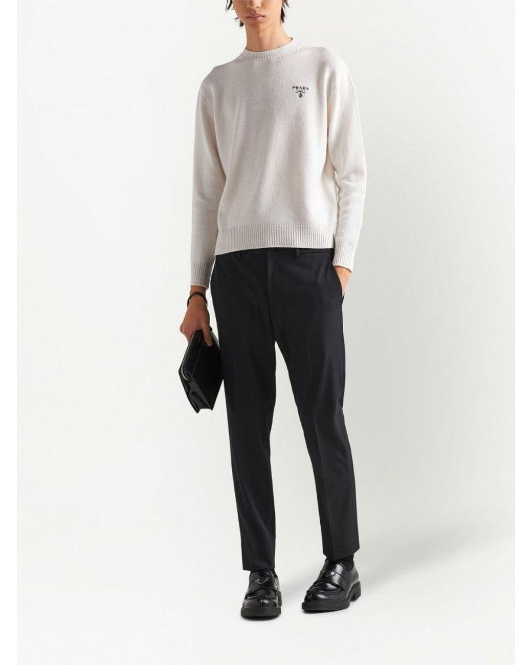 Prada Blue Tecno Stretch Pants for men