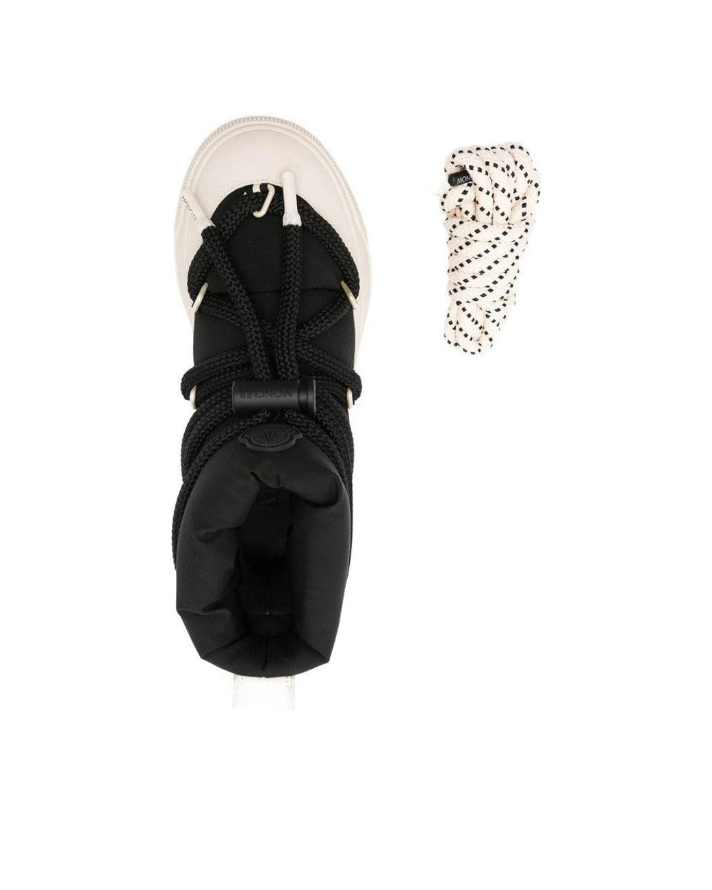 Moncler Black Solid Logo Boots