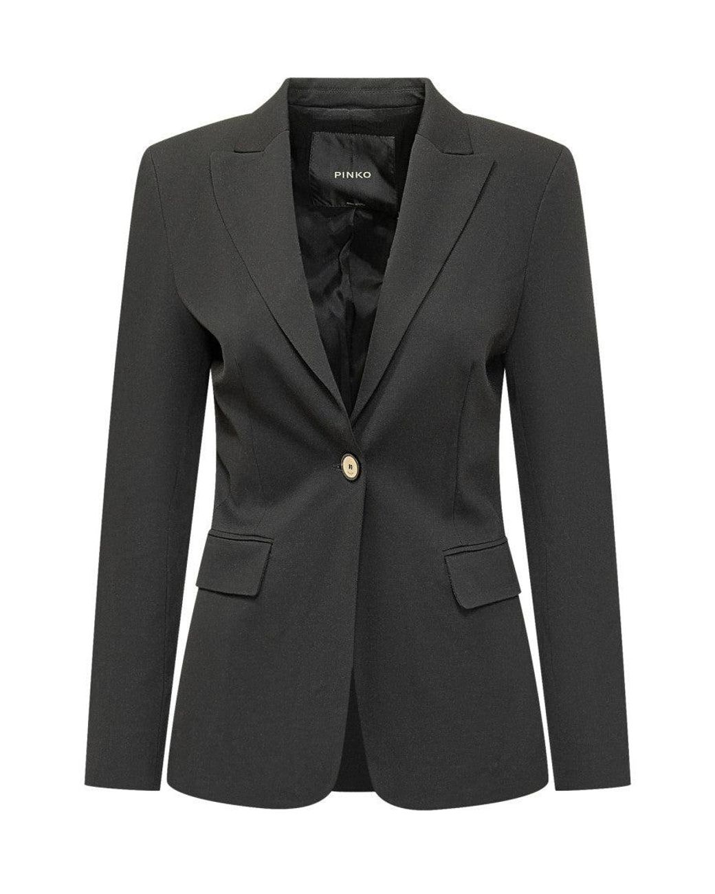 Pinko Black Stylish Blazer Mini Jacket