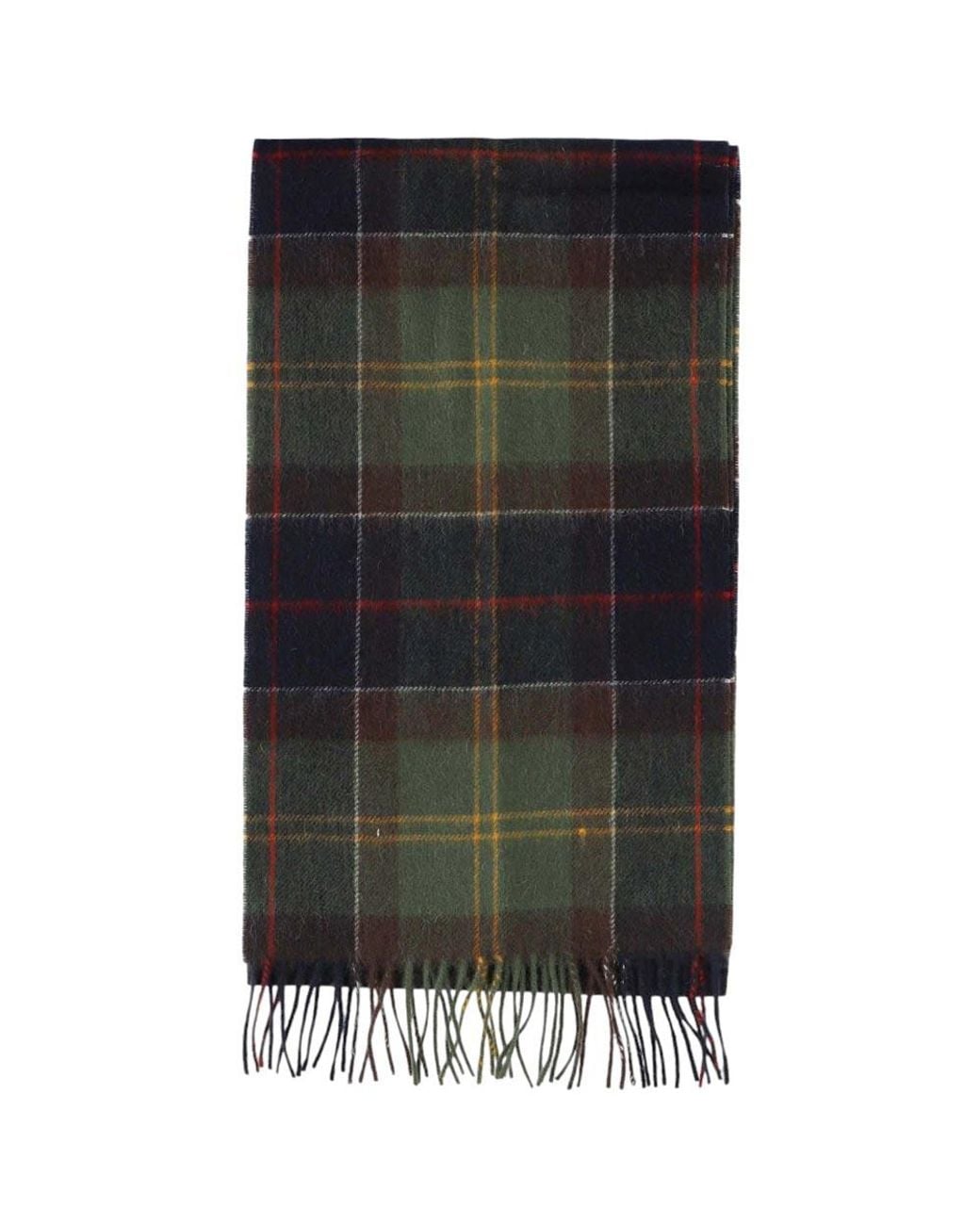Barbour Black Multicolour Classic Check Tartan Scarf for men