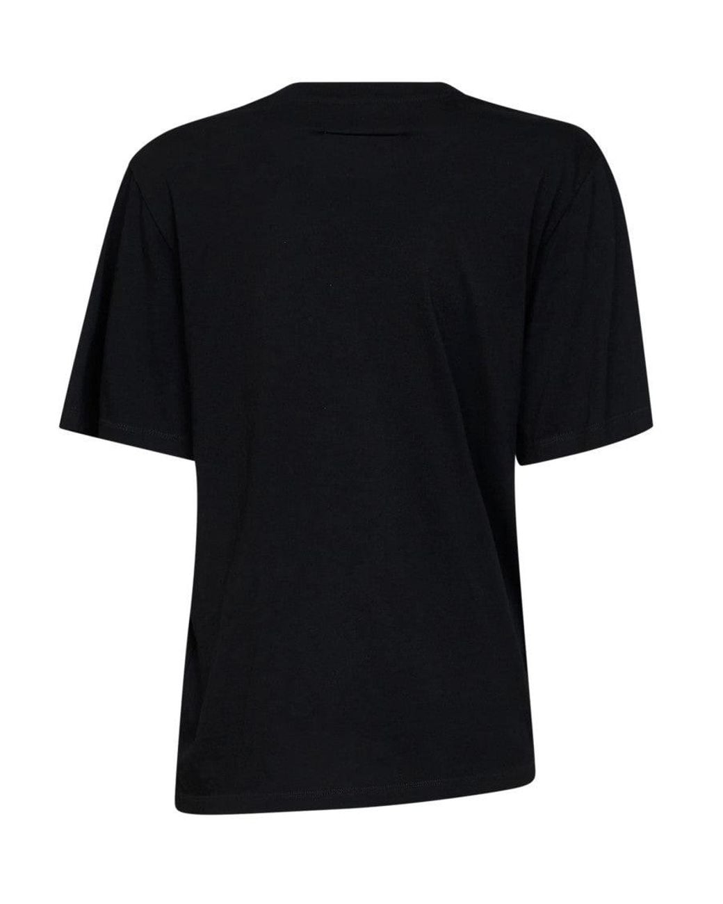 MM6 by Maison Margiela Black Solid Crew Neck T-Shirt