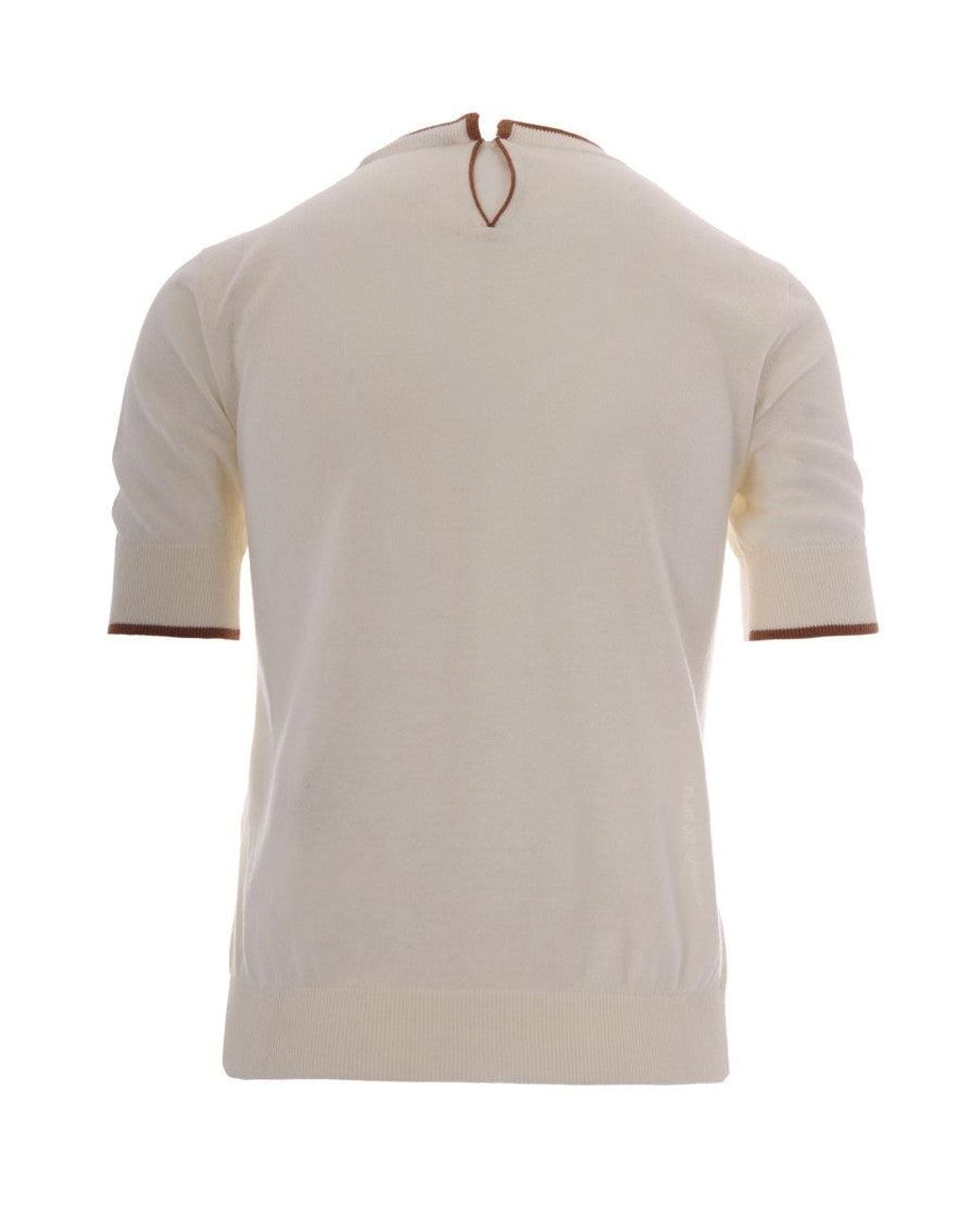 Max Mara White Off Solid Crew Neck Sweater