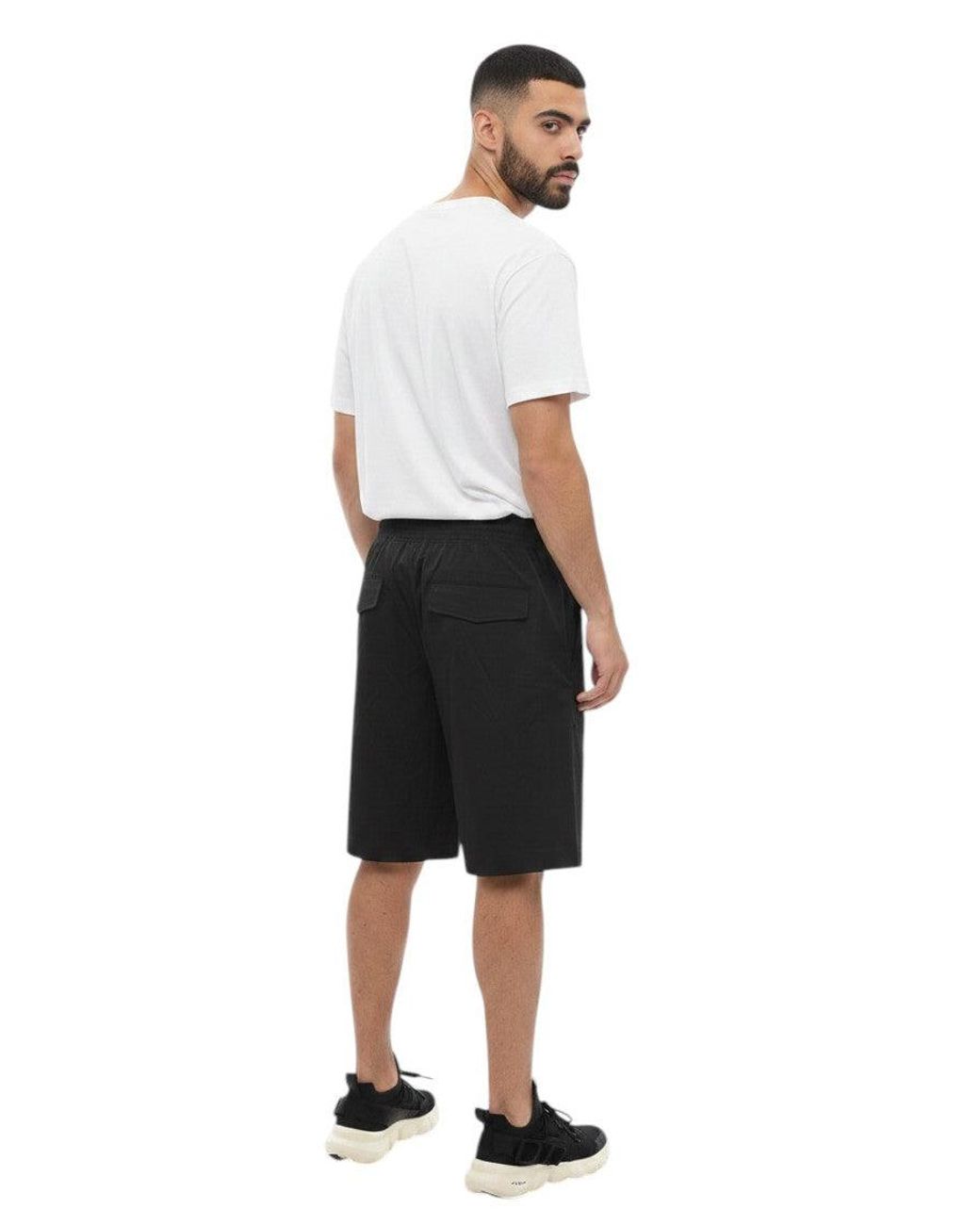 Neil Barrett Black Relaxed Solid Shorts for men