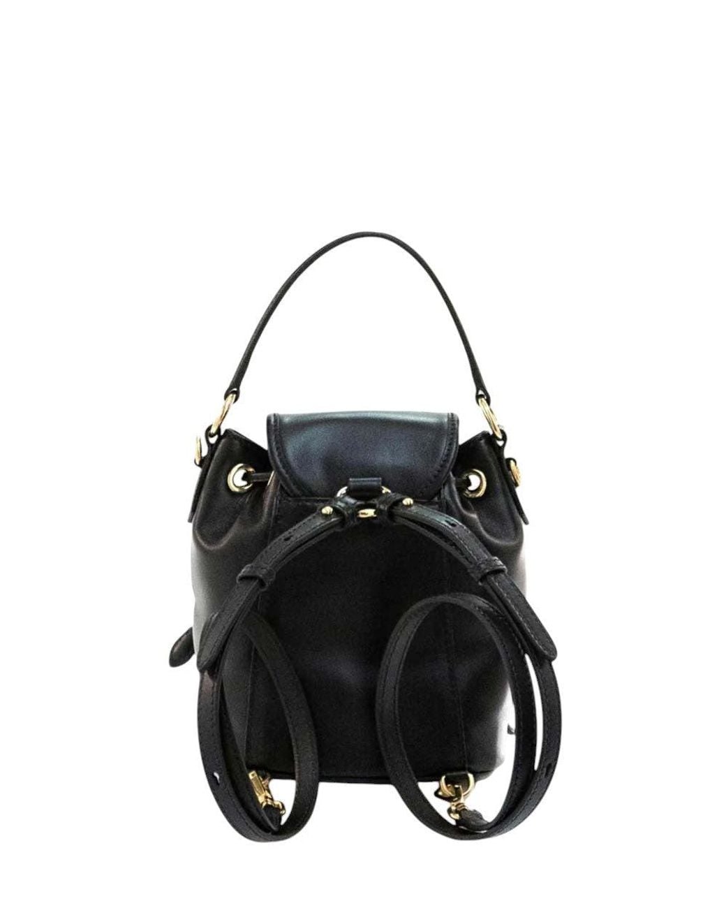 Miu Miu Black Logo Mini Backpack
