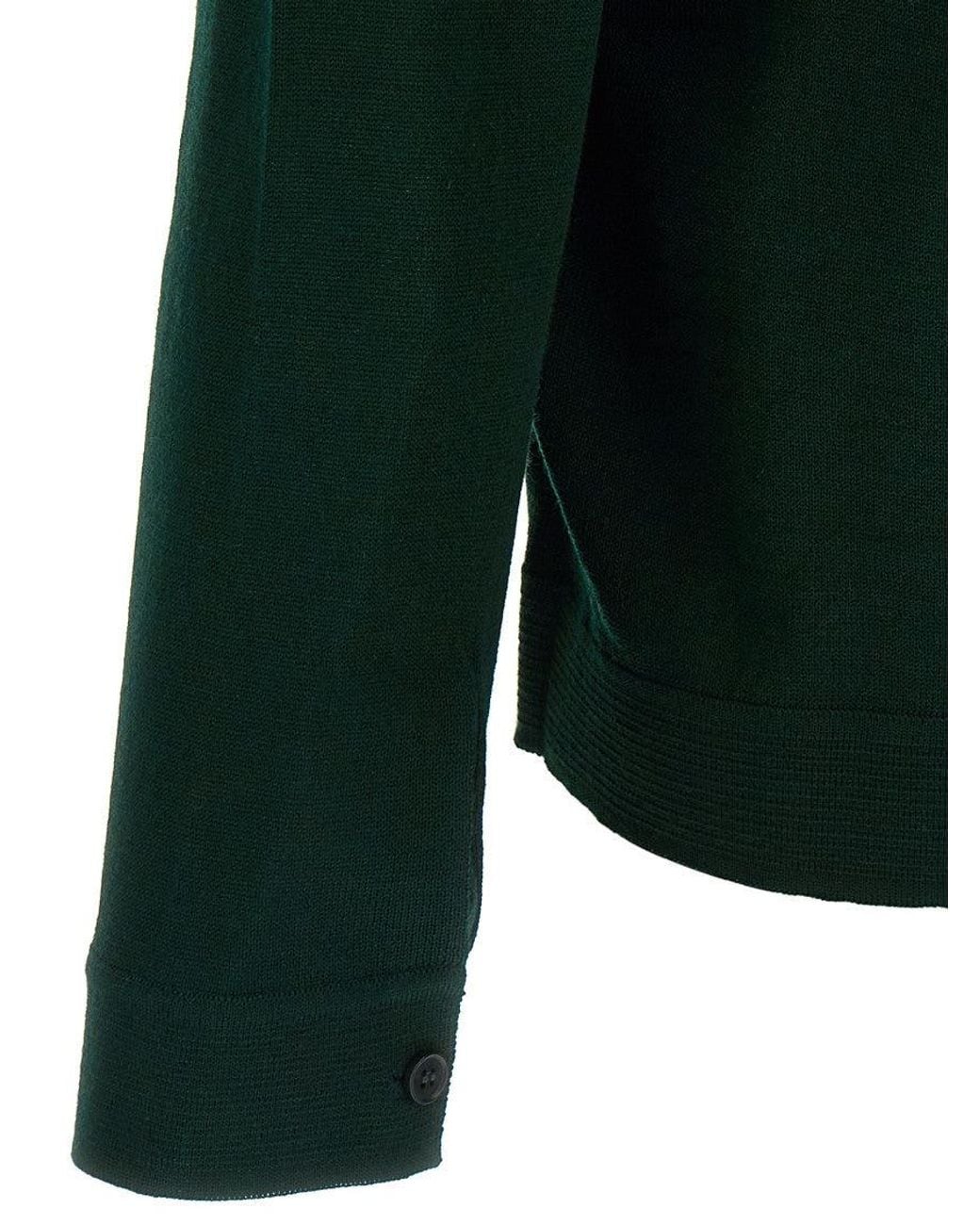 Roberto Collina Green Wool Cardigan for men