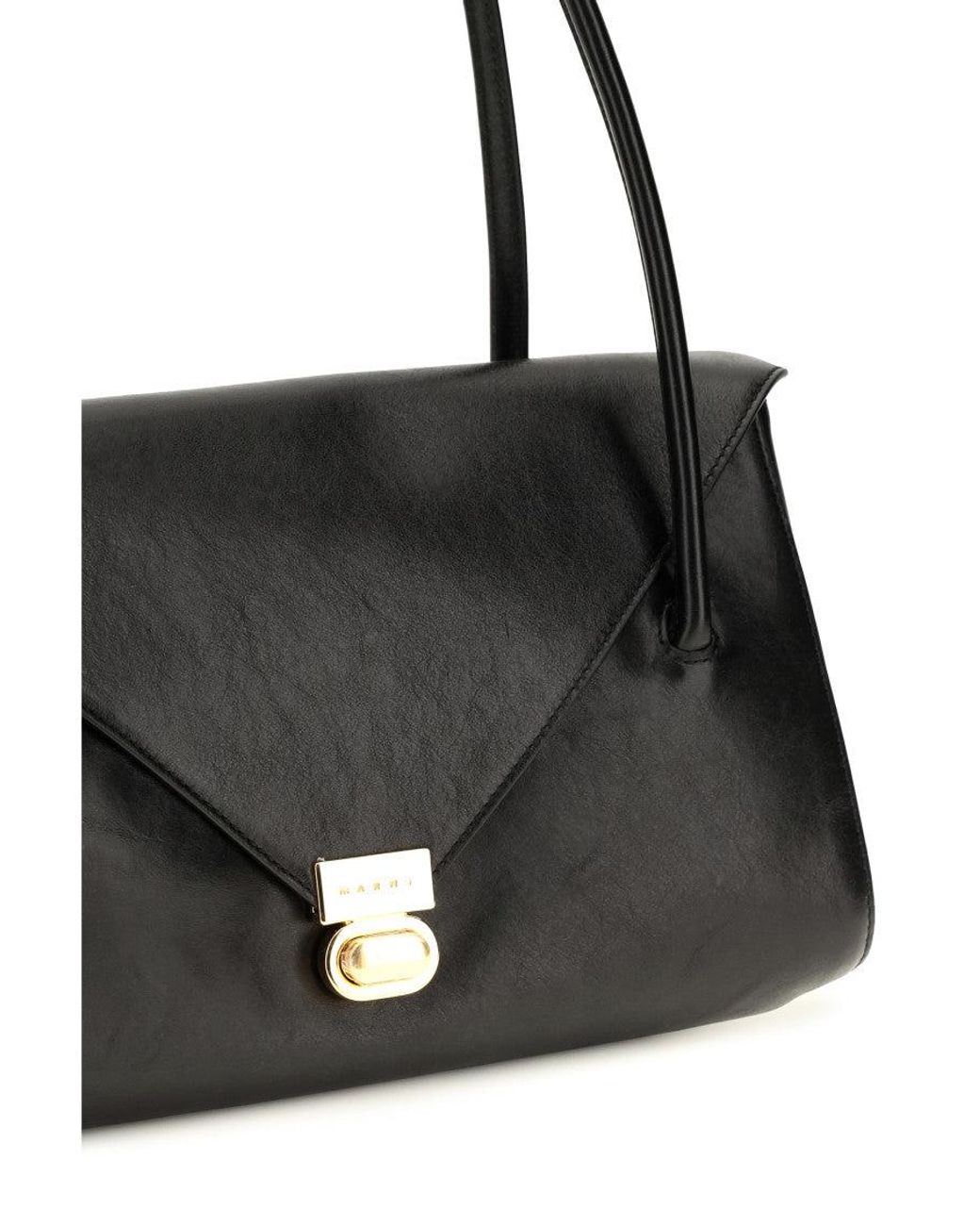 Marni Black East West Large Shoulder Bag