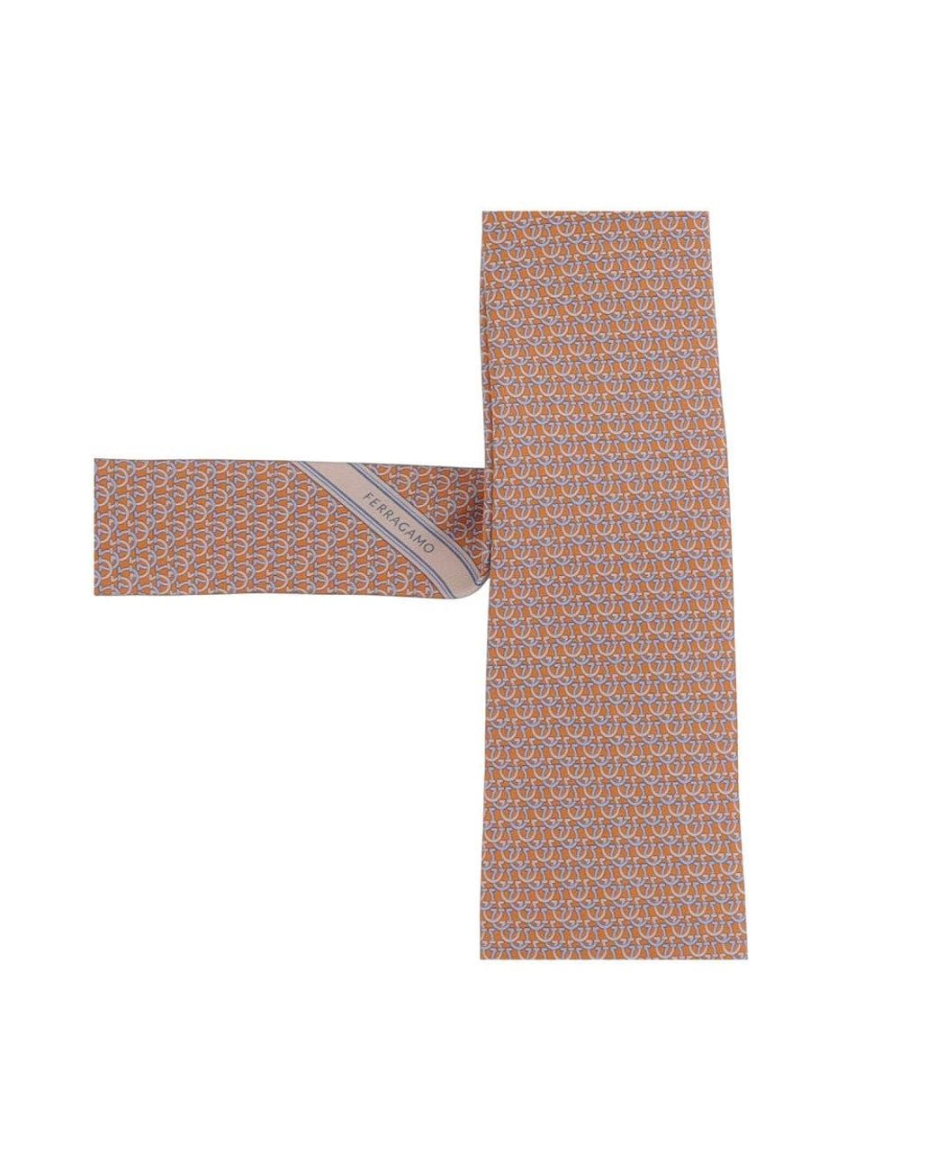 Ferragamo White Logo Tie for men
