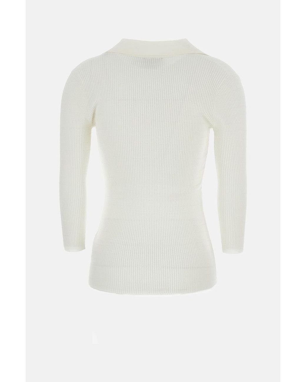 Elisabetta Franchi White Knitted Sweater