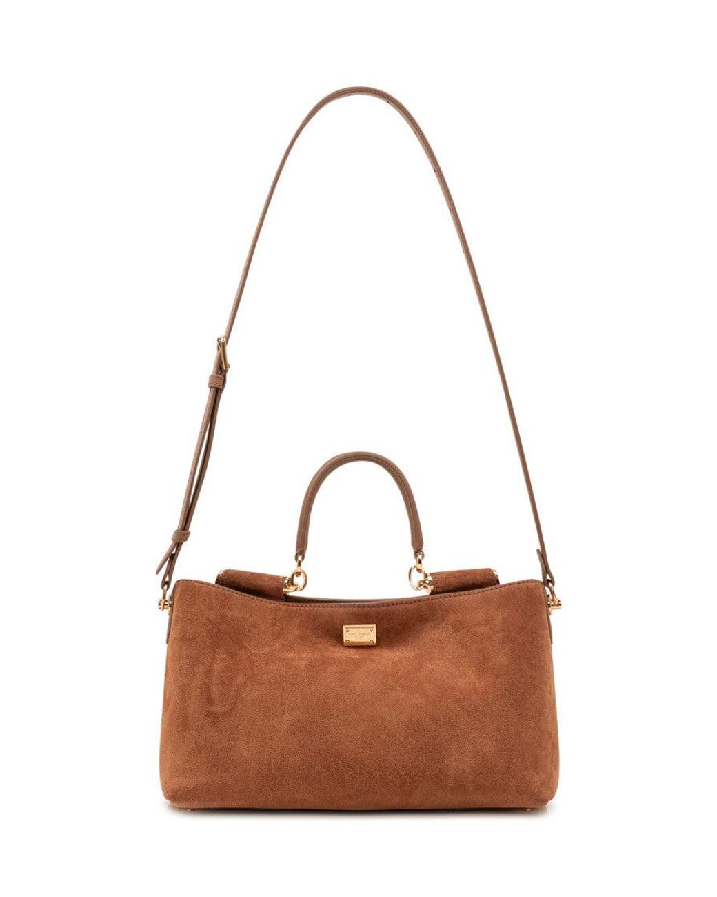 Dolce & Gabbana Brown Sicily Medium Satchel