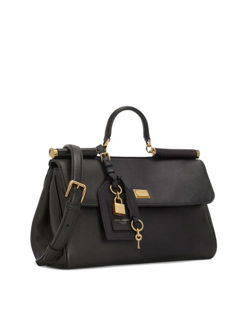 Dolce & Gabbana Black Sicily Satchel