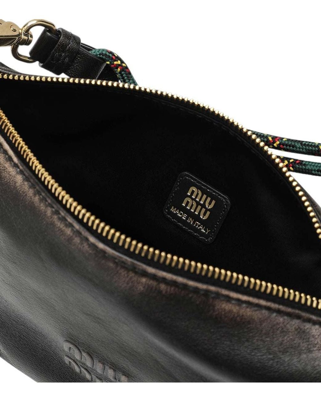 Miu Miu Black Logo Mini Shoulder Bag