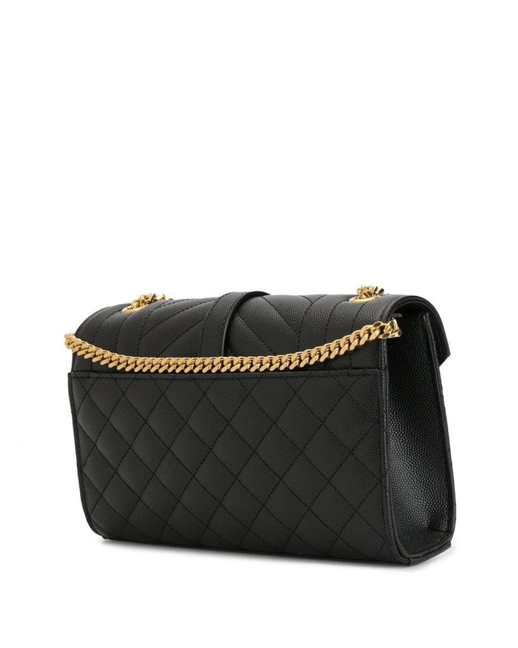 Saint Laurent Black Quilted Crossbody Handbag For