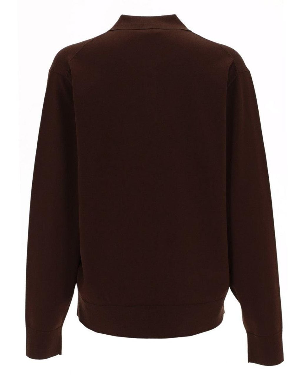 THE GARMENT Brown Solid Shirt Collar Polo