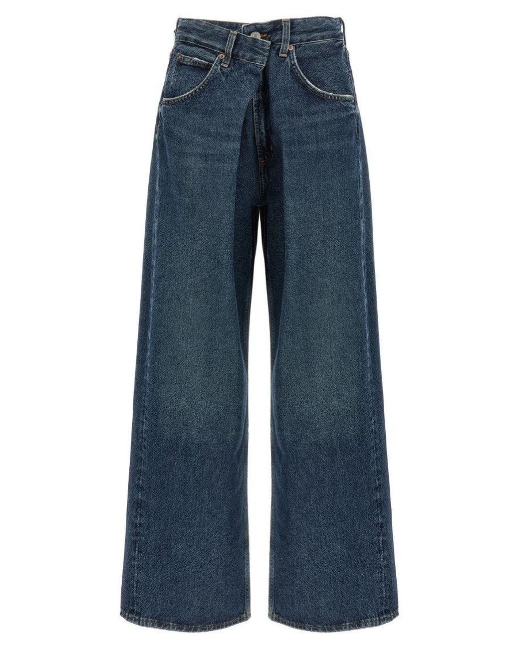 Agolde Blue 'Vana Fold' Jeans