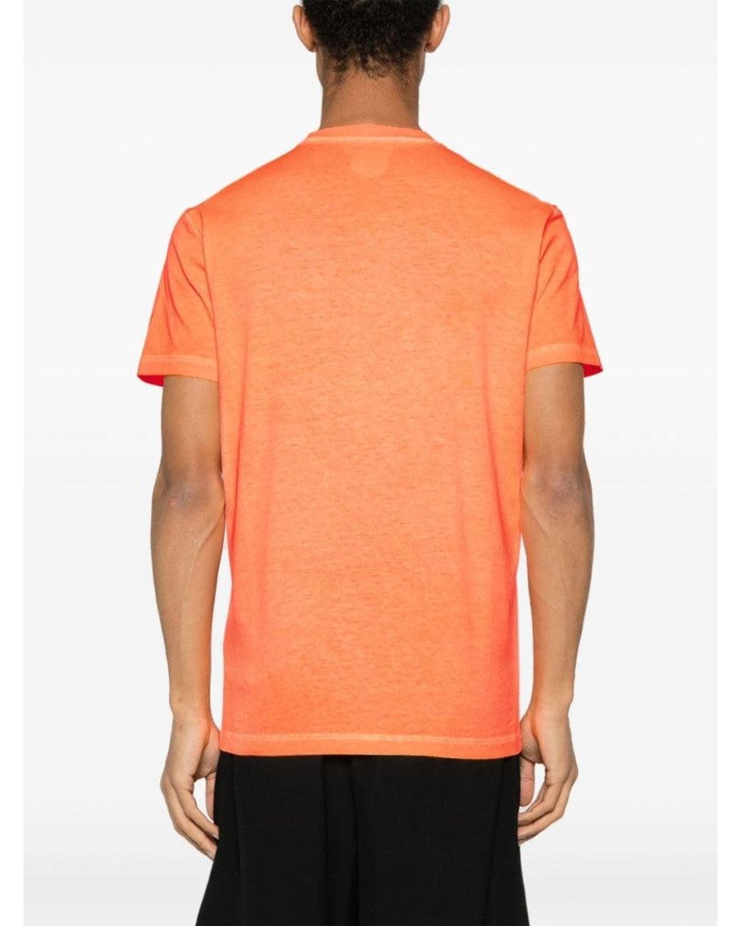 DSquared² Orange Cotton T-Shirt for men