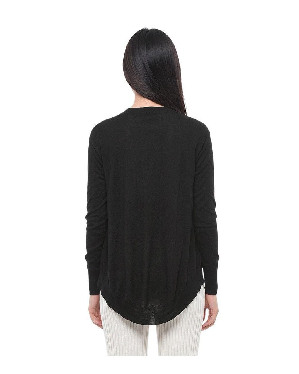 Stella McCartney Black Solid Crew Neck Sweater
