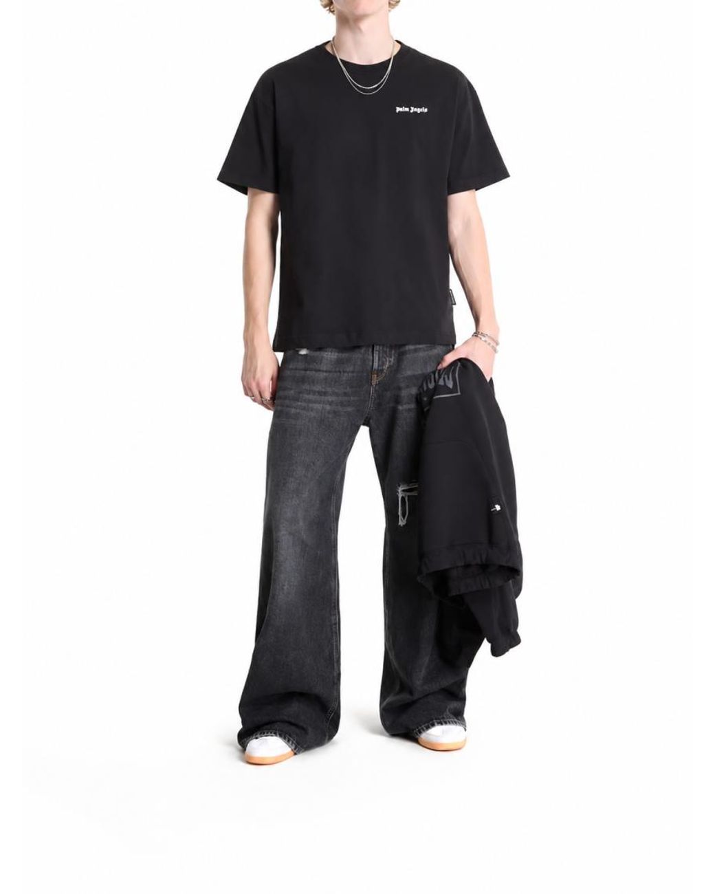 Palm Angels Black Pack Of 3 Crew Neck T-Shirt for men